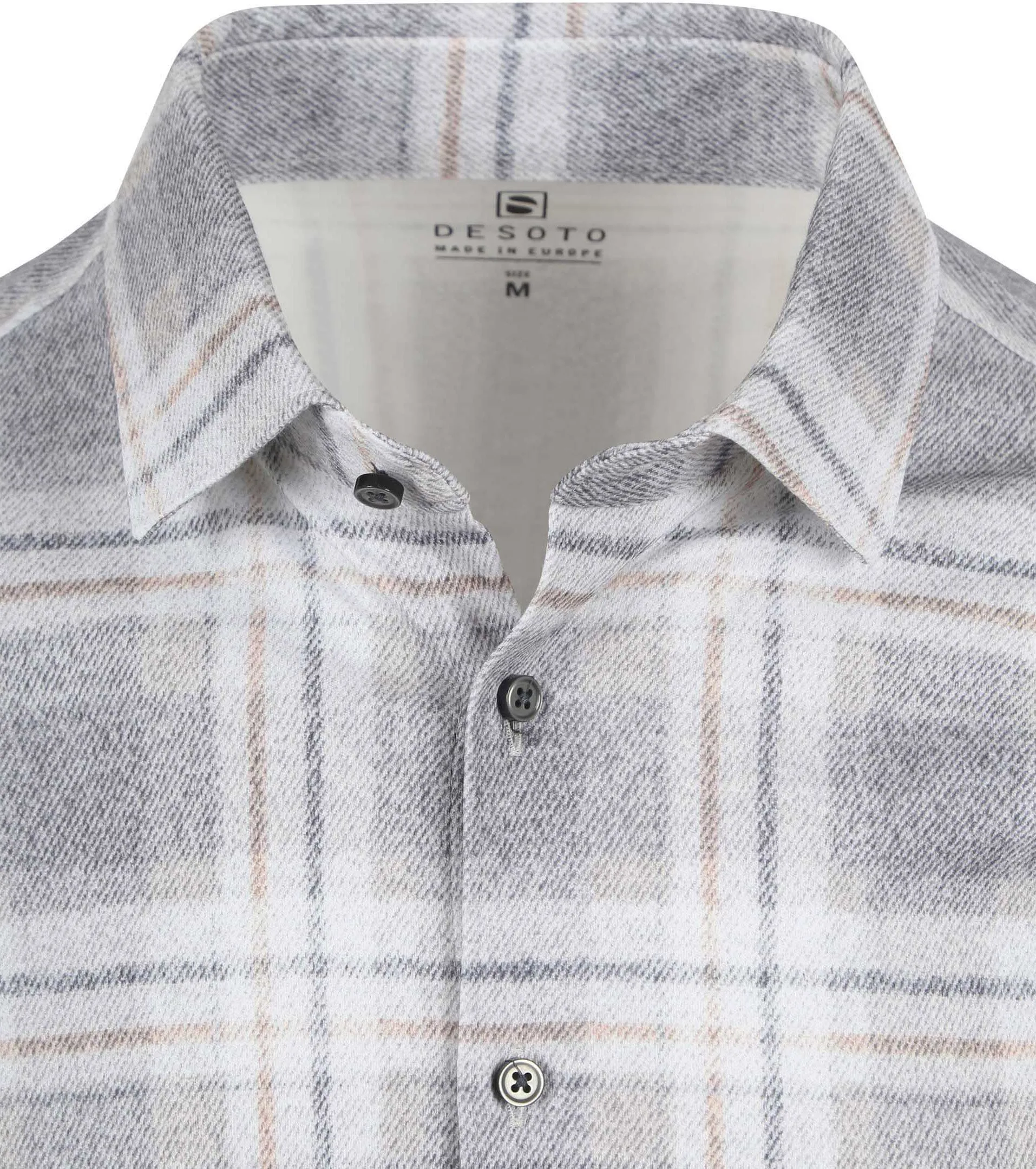 Kent Long Sleeve Checkered Shirt - Grey