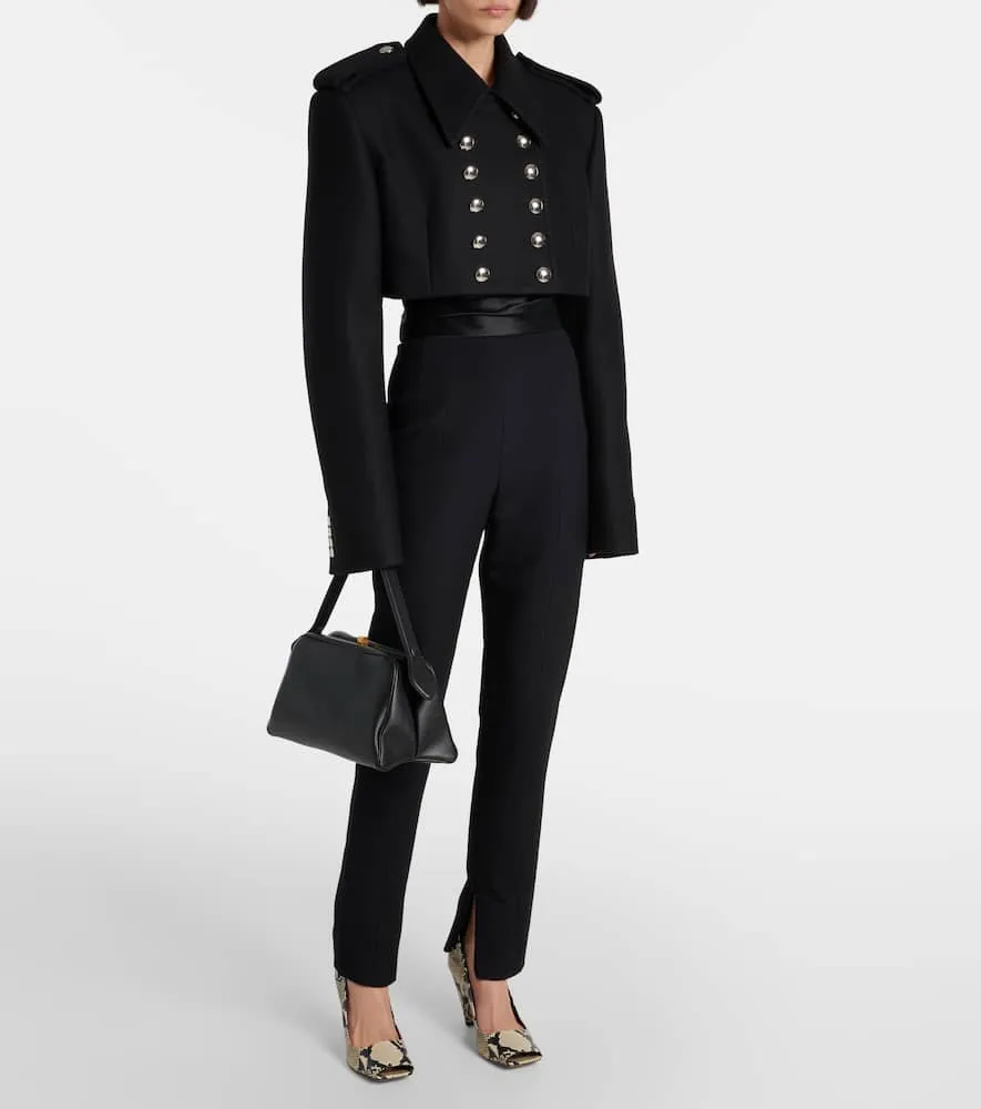Khaite Leara cropped wool-blend jacket