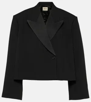 Khaite Raymond cropped satin blazer