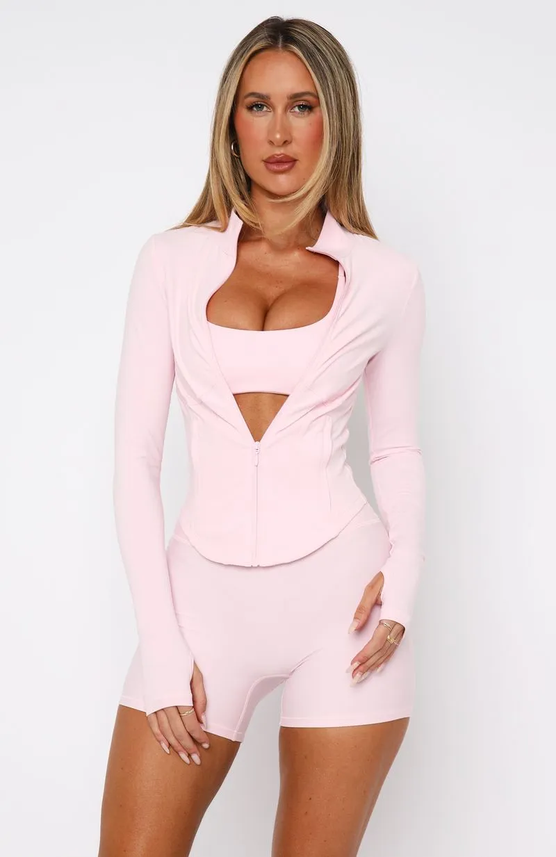 Kickoff Jacket Ballet Pink Layered Collar