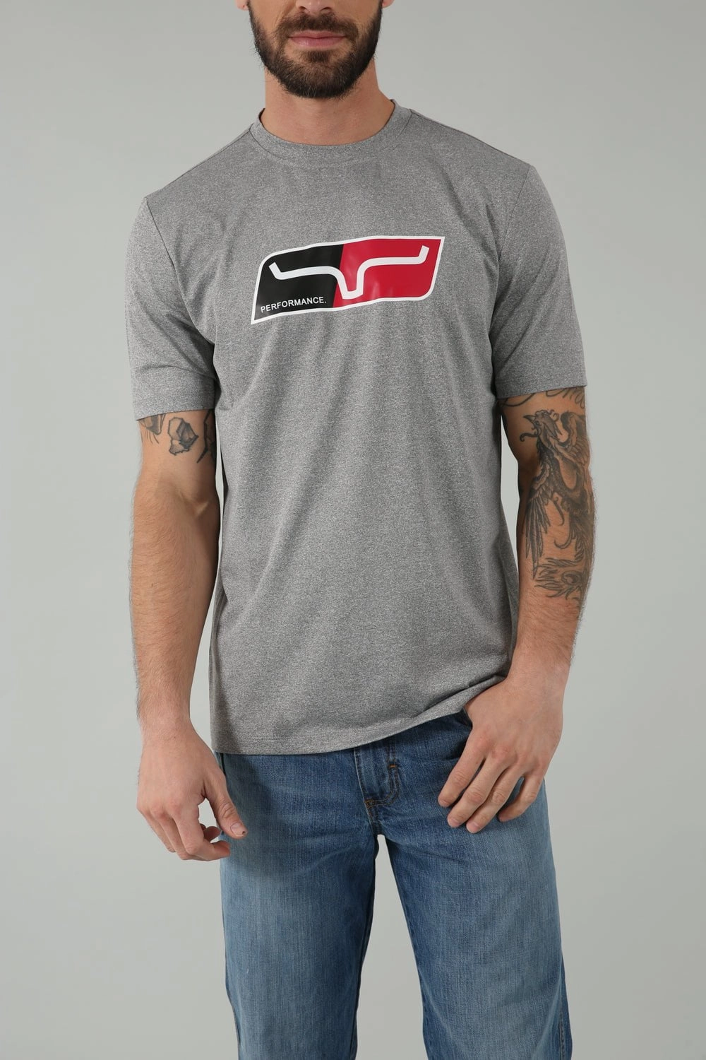 Seasonal Comfort Comfort Design Fit Kimes Ranch Mens Alta Tech Tee Grey Heather Polyester Blend S/S T-Shirt