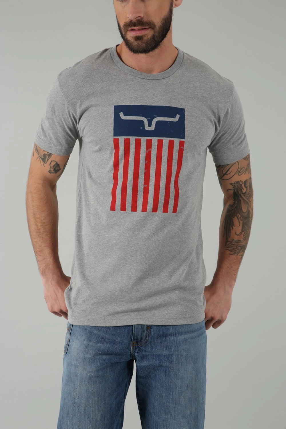 Layered Wear Chilly Day Wear Kimes Ranch Mens Cody Tee Dark Grey Heather Cotton Blend S/S T-Shirt