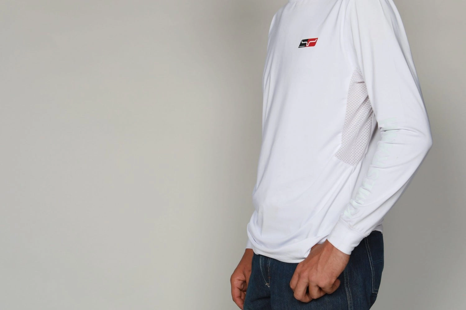 Kimes Ranch Mens K1 Tech Tee White Polyester Blend L/S T-Shirt Versatile Styling