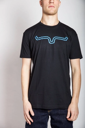 Social Meetup Solid Hue Kimes Ranch Mens Outlier Tee T-Shirt Black Cotton Blend S/S