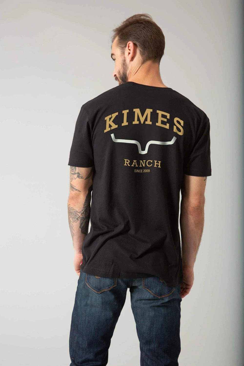 Kimes Ranch Mens Since 2009 Black Cotton Blend S/S T-Shirt Glossy Look