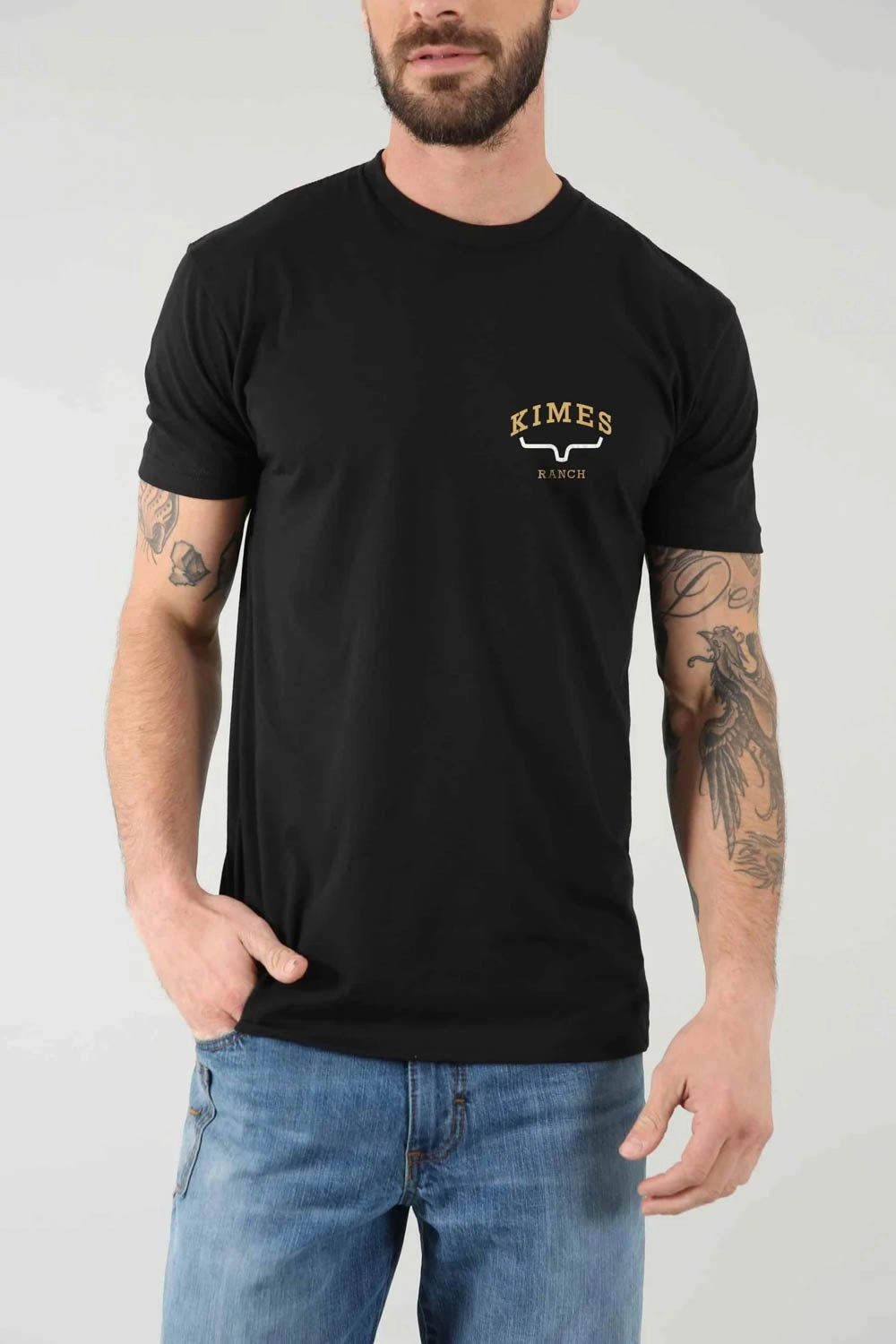 Kimes Ranch Mens Since 2009 Black Cotton Blend S/S T-Shirt Versatile Trend Flexible stretch