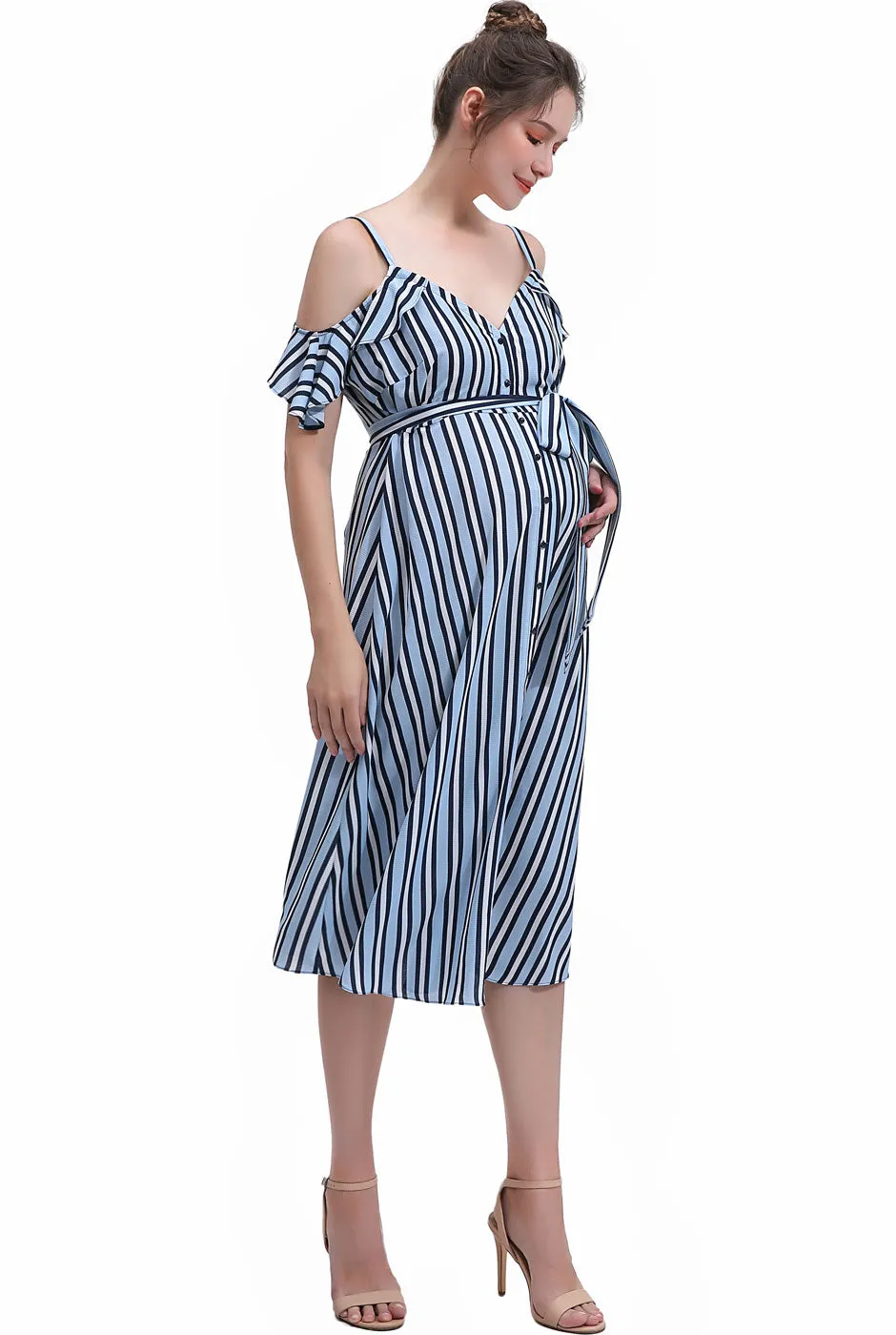 Kimi   Kai Maternity "Hayley"Nursing Button Front Dress