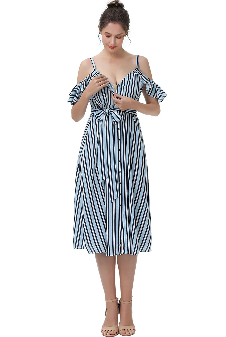 Kimi   Kai Maternity "Hayley"Nursing Button Front Dress