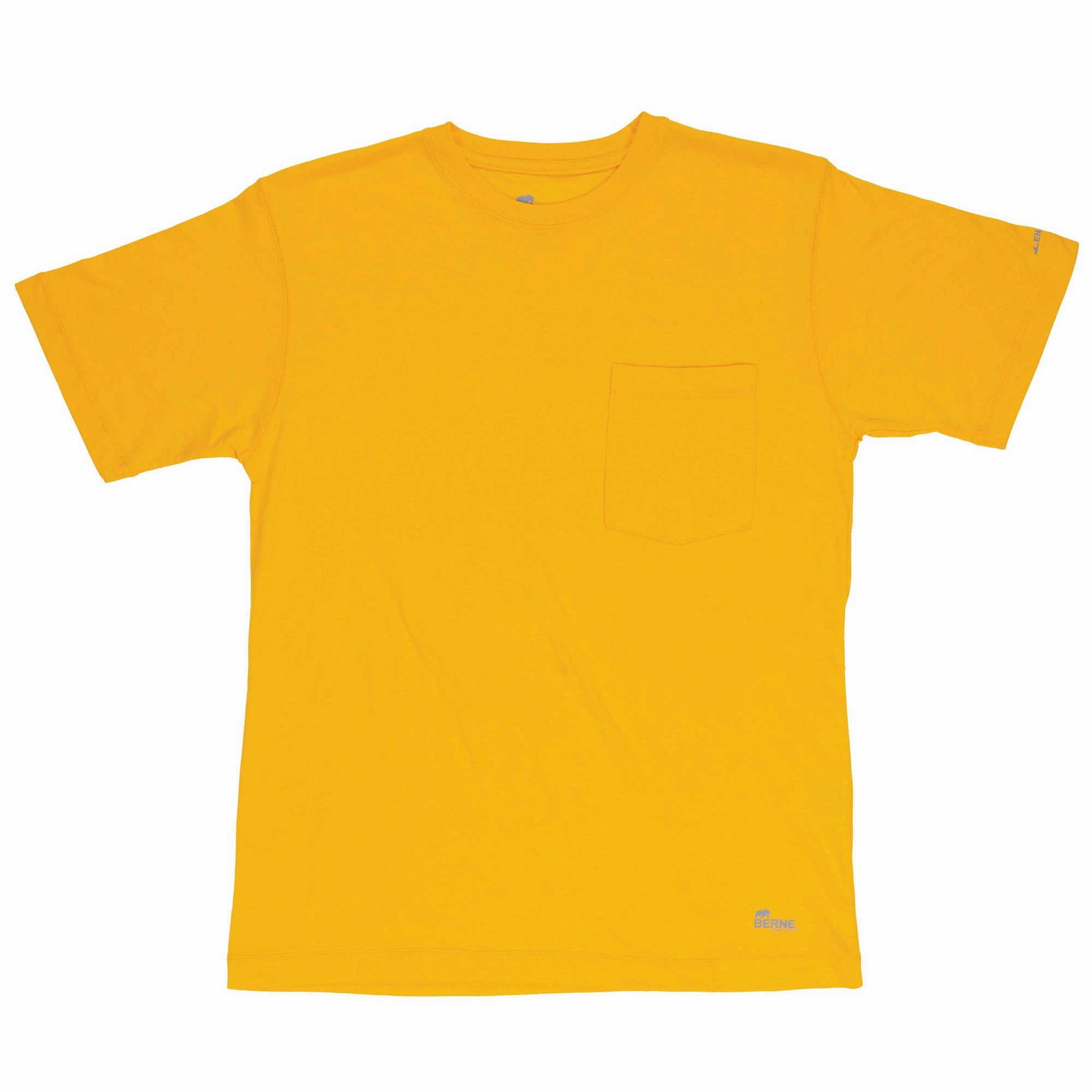 Smart Casual Berne Mens Gold Cotton Blend Light Performance Tee S/S