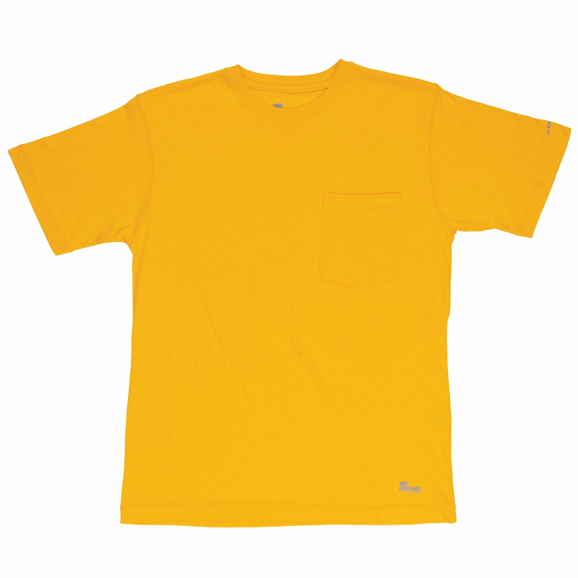 Breathable Cotton Timeless Piece Berne Mens Gold Cotton Blend Light Performance Tee S/S