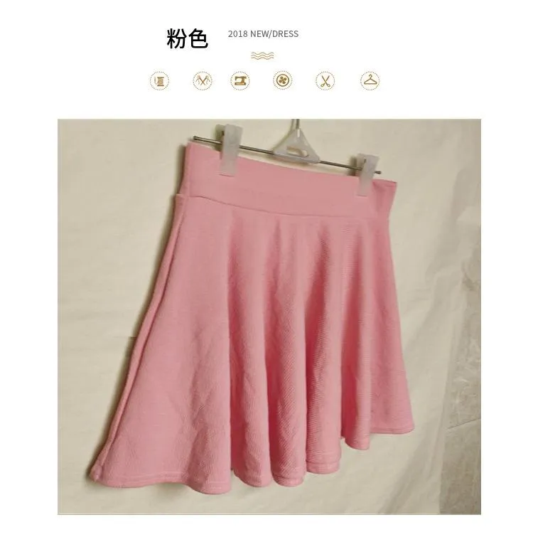 Korean High Waist A-Line Women Summer Skirt