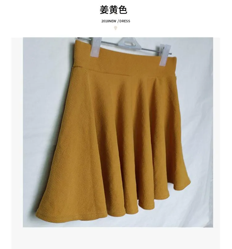 Korean High Waist A-Line Women Summer Skirt