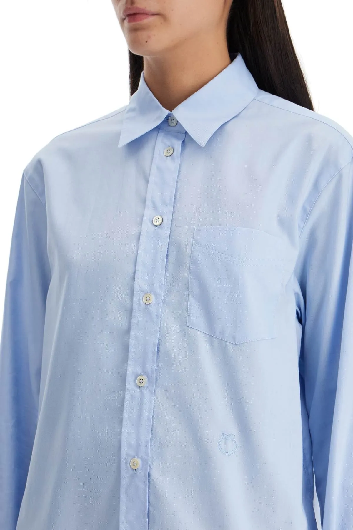 korean oxford shirt for men 103708 A1Y0 BLU PANORAMICO