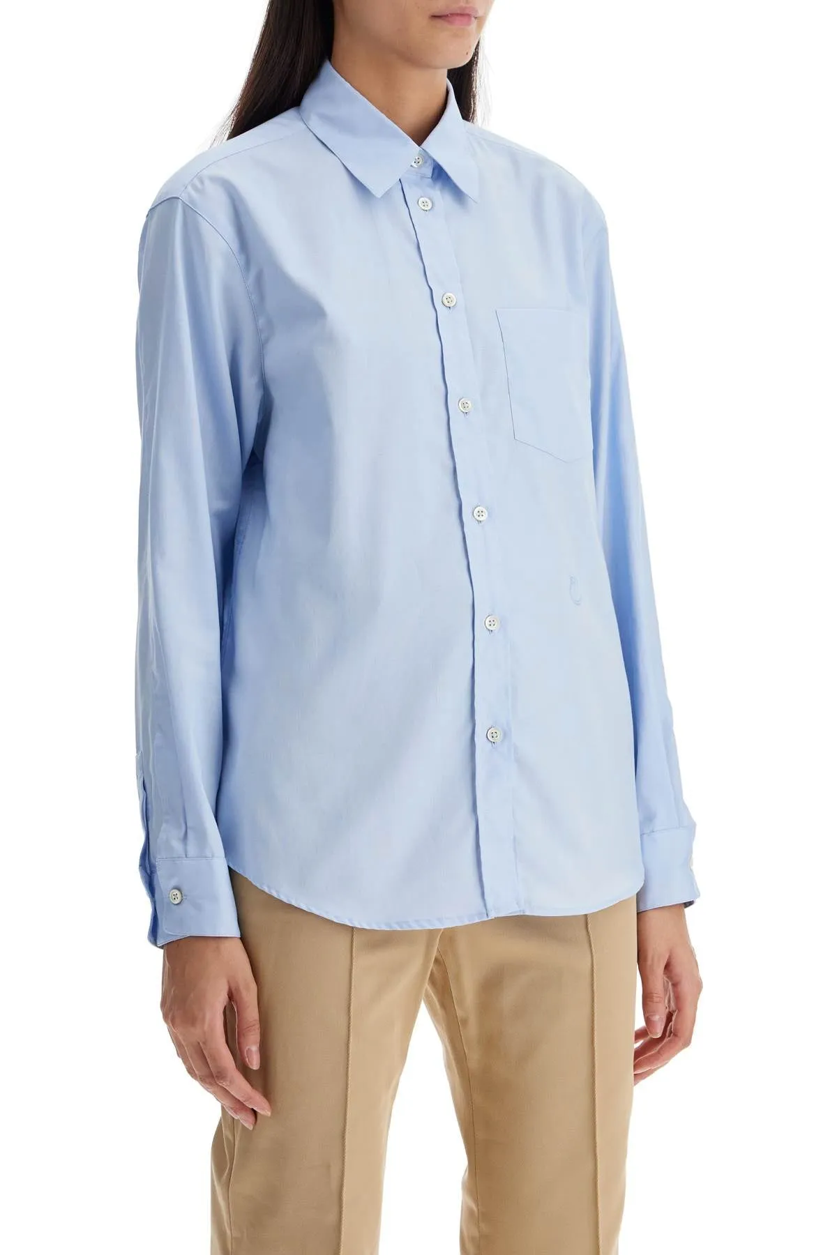korean oxford shirt for men 103708 A1Y0 BLU PANORAMICO