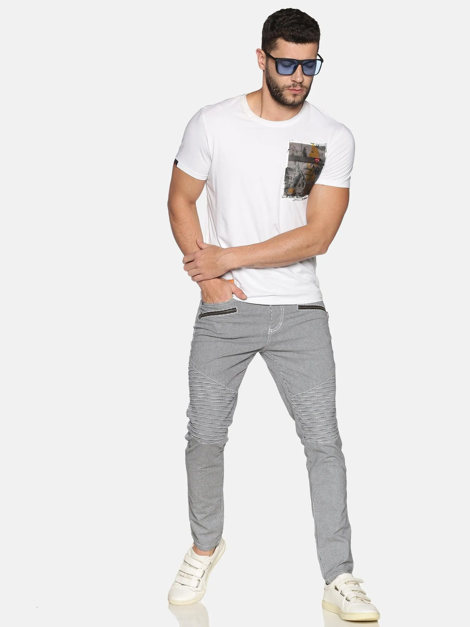 Kultprit Men's Trouser With Biker Details