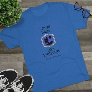 Lake Therapy - Blue Accents - Lake Vermilion - Unisex Tri-Blend Crew Tee