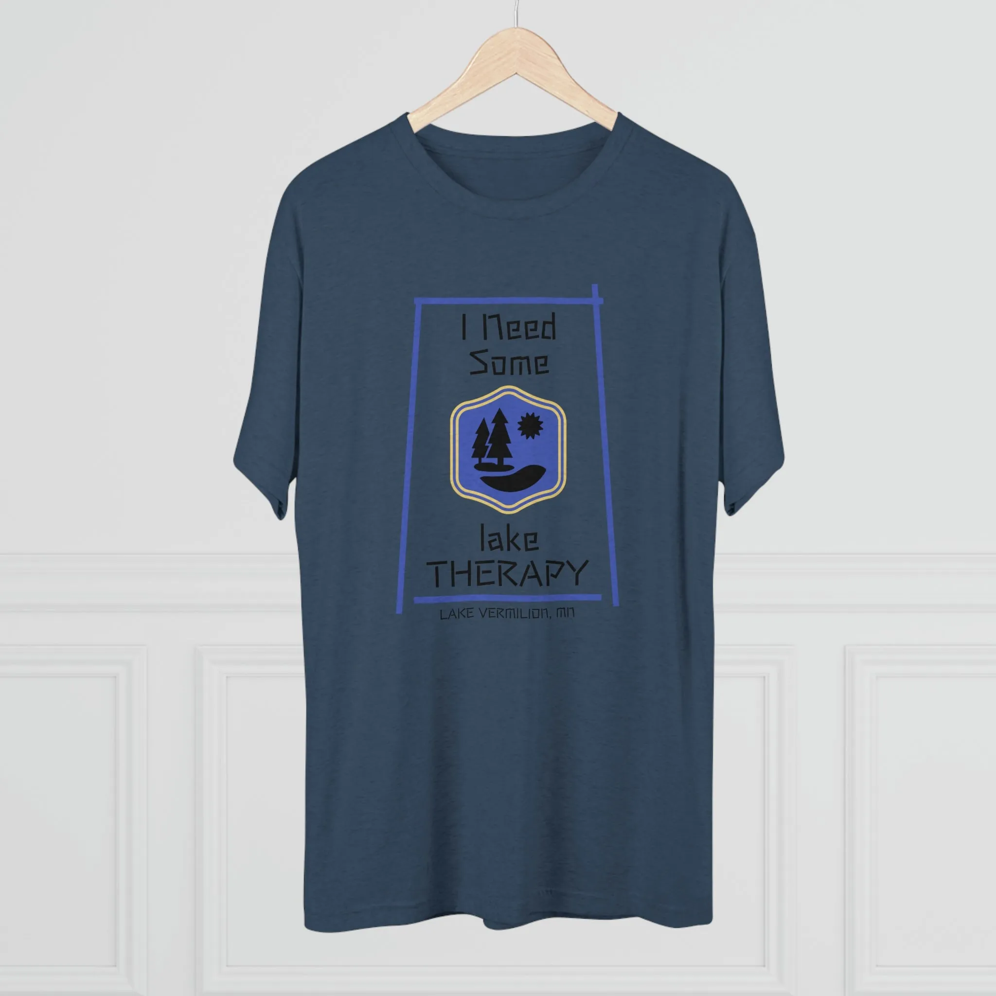 Lake Therapy - Blue Accents - Lake Vermilion - Unisex Tri-Blend Crew Tee