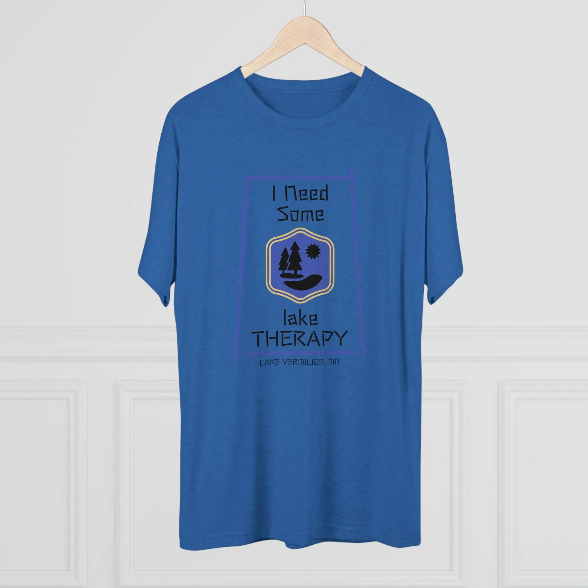 Lake Therapy - Blue Accents - Lake Vermilion - Unisex Tri-Blend Crew Tee