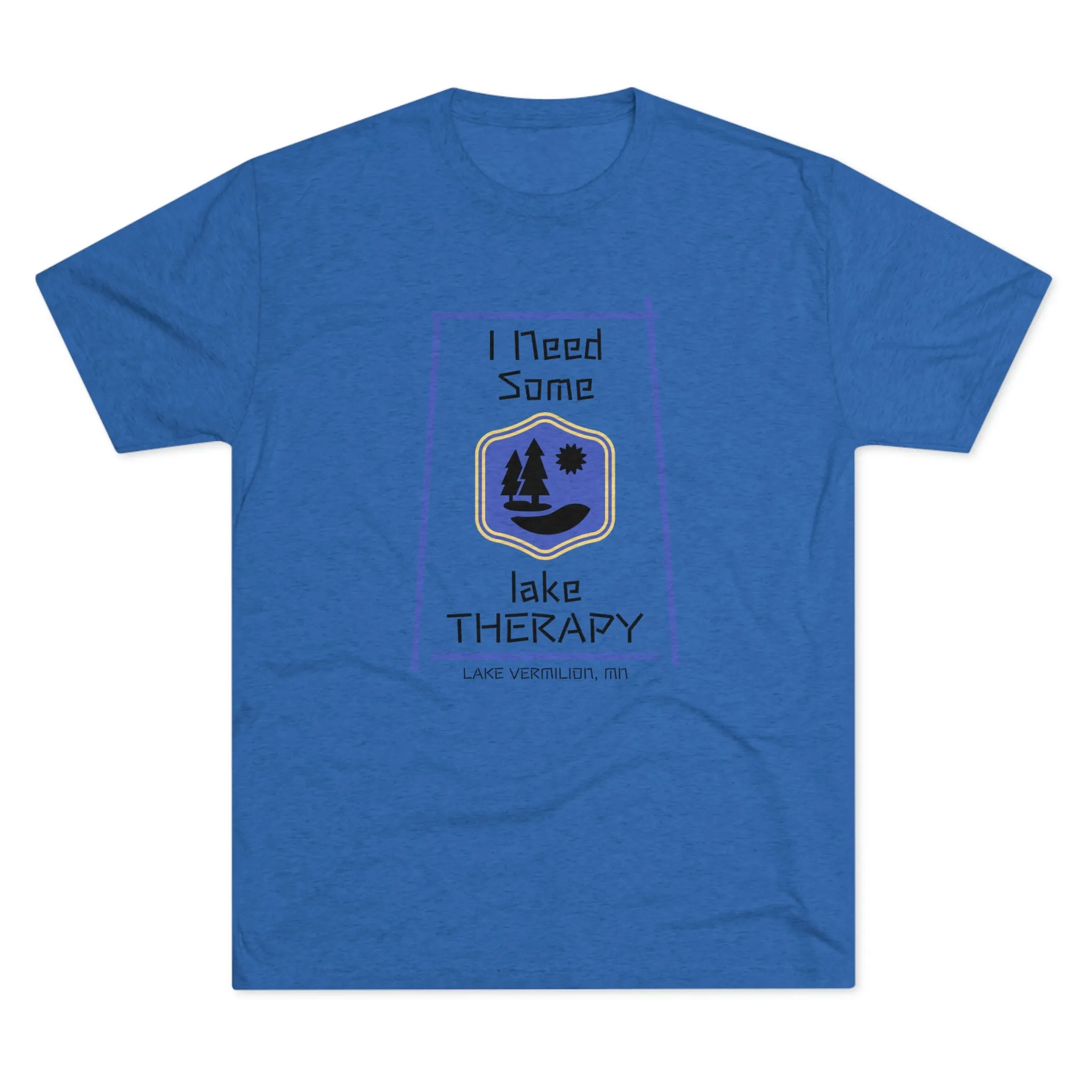 Lake Therapy - Blue Accents - Lake Vermilion - Unisex Tri-Blend Crew Tee