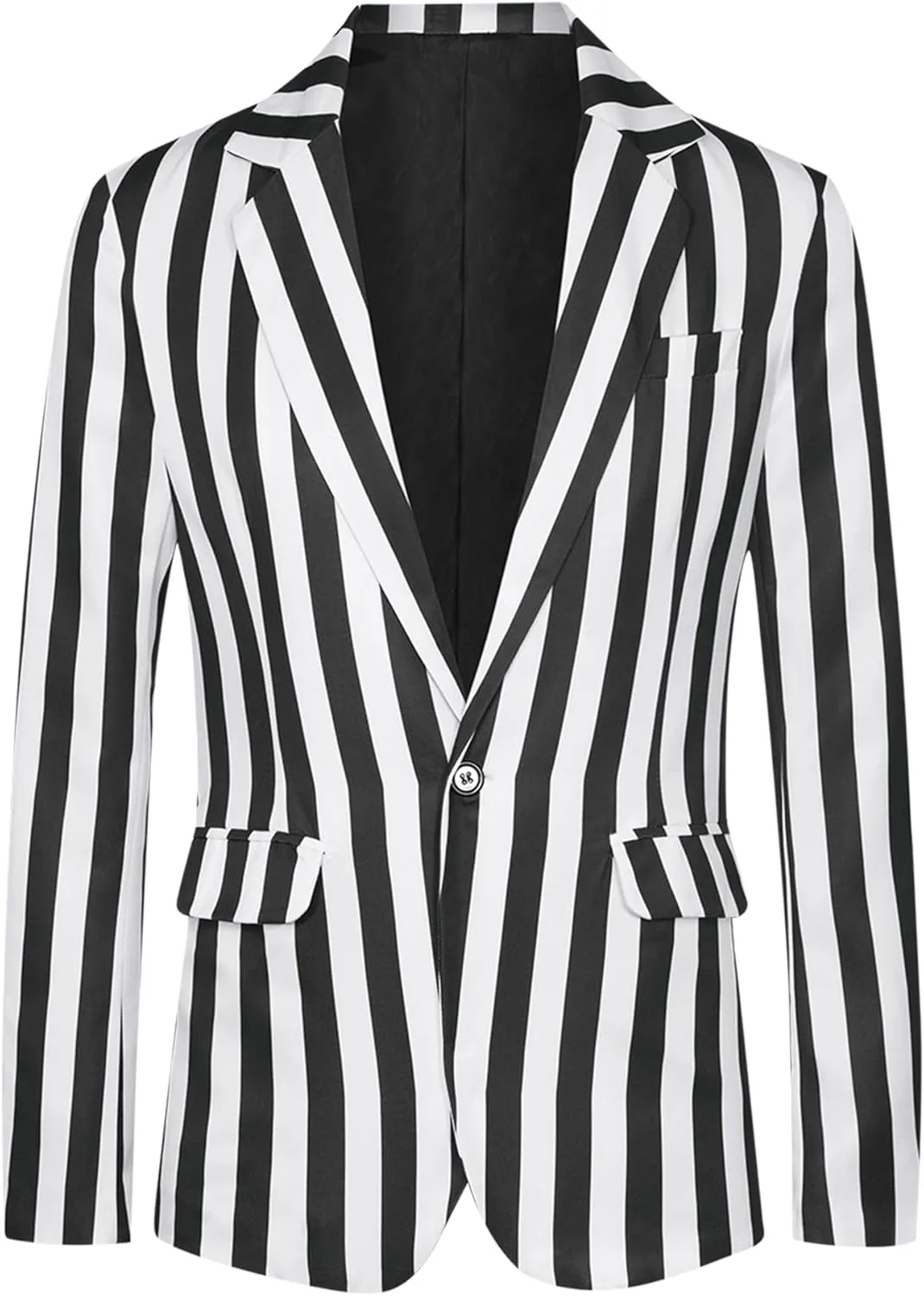 Lars Amadeus Striped Blazers for Men's One Button Business Stripes Patterned Sports Coats
