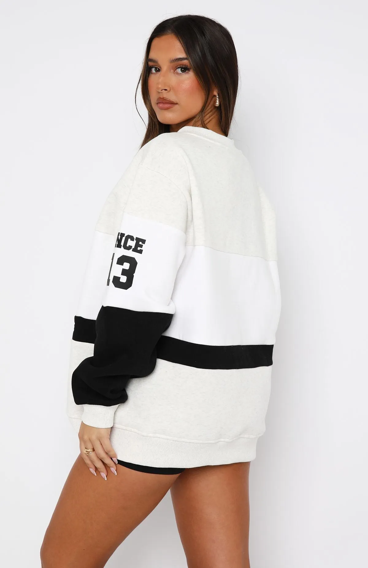 OdorResistant Treatment Latest And Greatest Oversized Sweater Grey Marle/Black