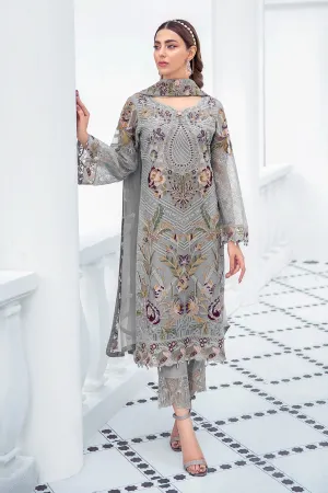 Latest Fancy Salwar Kameez in Light Grey Shade #PF370