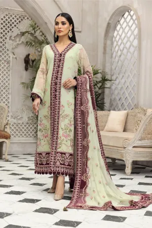 Latest Gown Dress Pakistani in Pistachio Shade #PF464