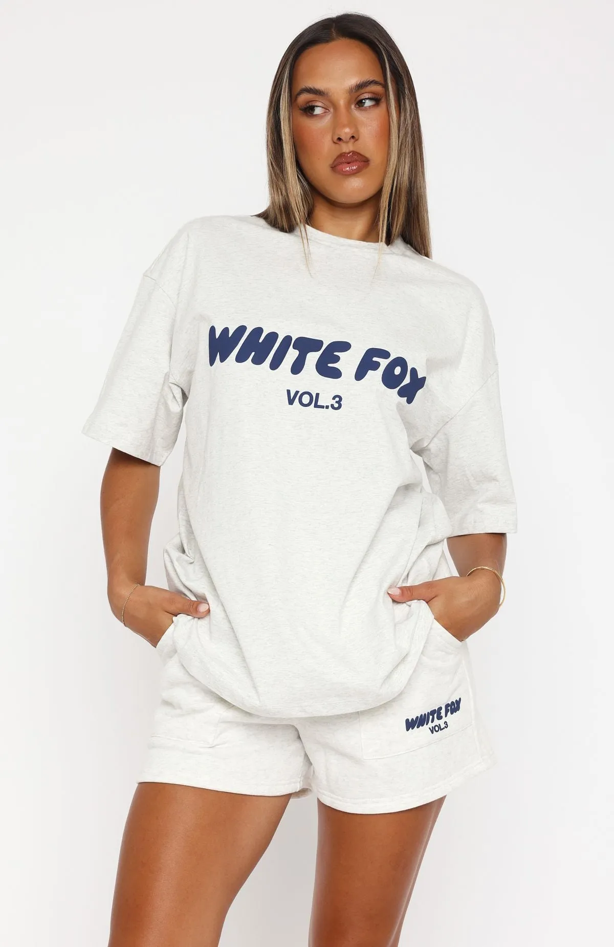 Offstage Oversized Tee Mineral Grey MachineWashable Layered Collar Option