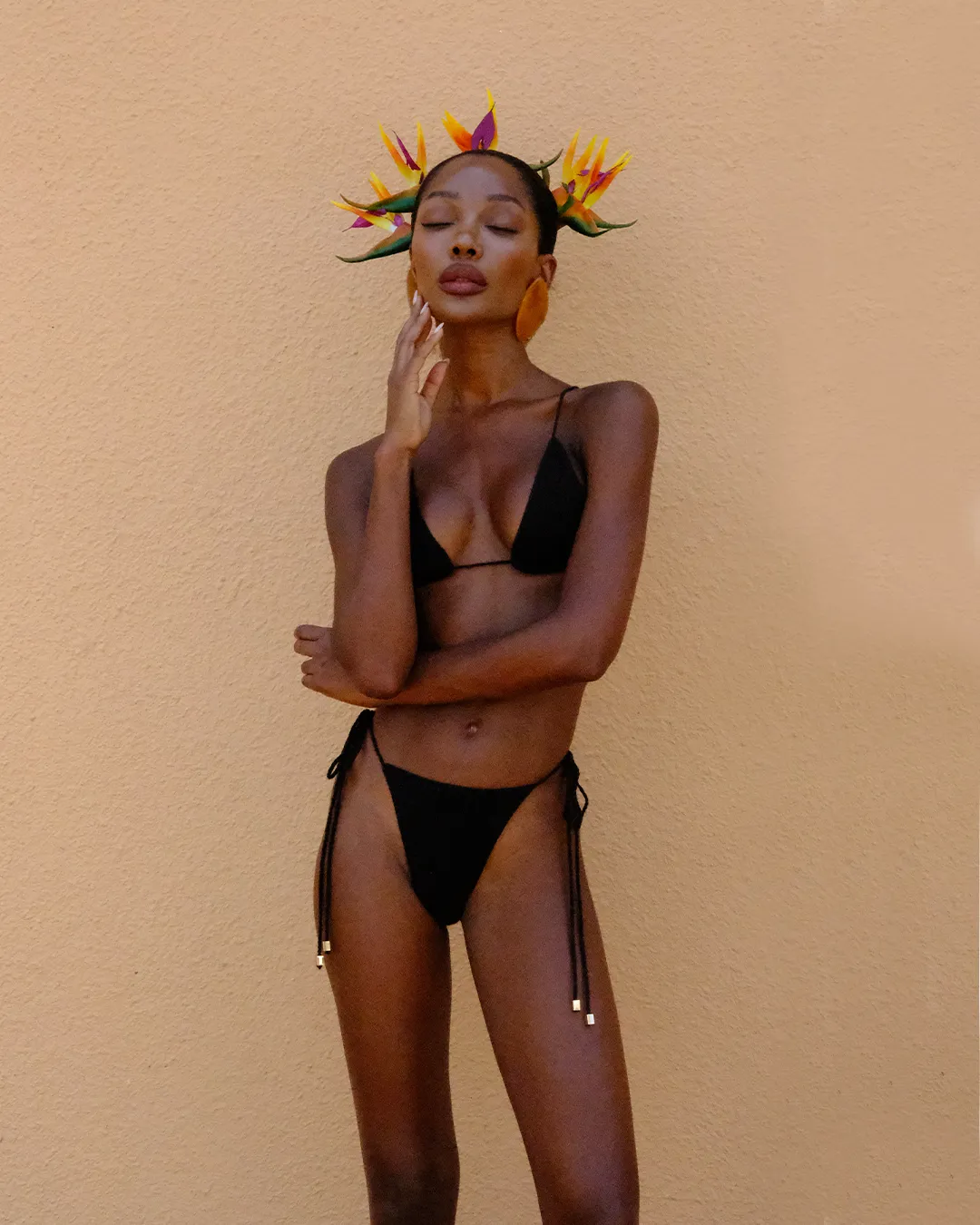 Sol Bikini Bottom | Noir Crochet Cold Weather Look Trendy Warmth