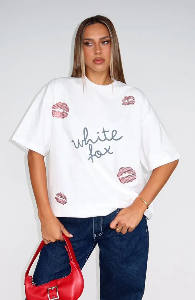 ZeroWasteProduction Pepper You In Kisses Oversized Tee White