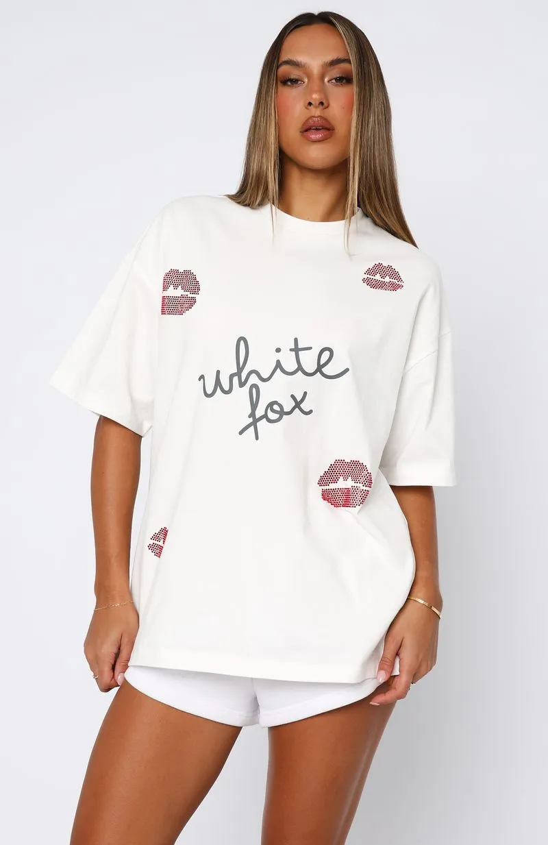 Pepper You In Kisses Oversized Tee White UltraSoft Blend