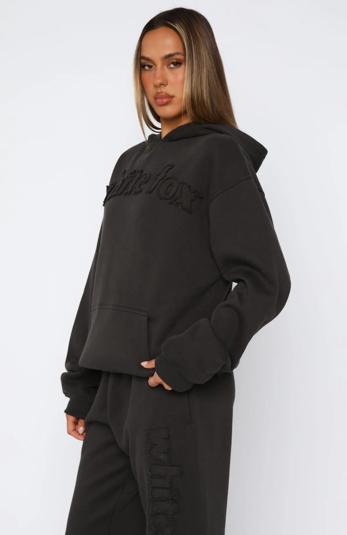 From The Archives Lexi Oversized Hoodie Charcoal Evening Stroll Simple Aesthetic
