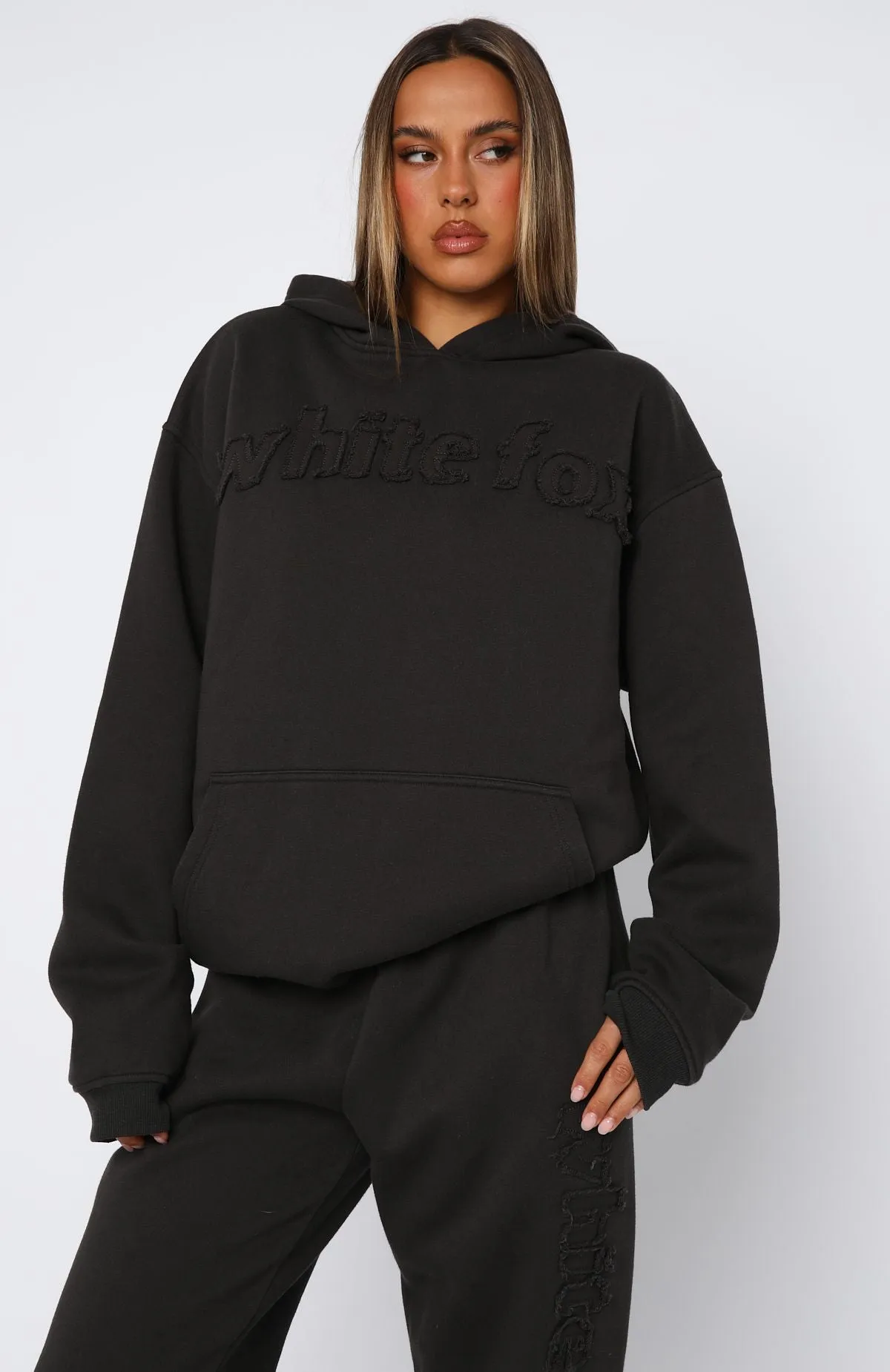 Wardrobe Must Easy Layering From The Archives Lexi Oversized Hoodie Charcoal