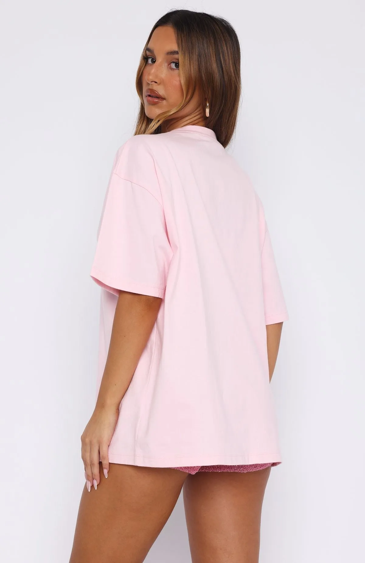 Sweet Bloom Oversized Tee Pink ReinforcedShoulders QuickDrySystem