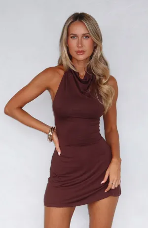 Chic Sweater Eternal Glow Mini Dress Chocolate