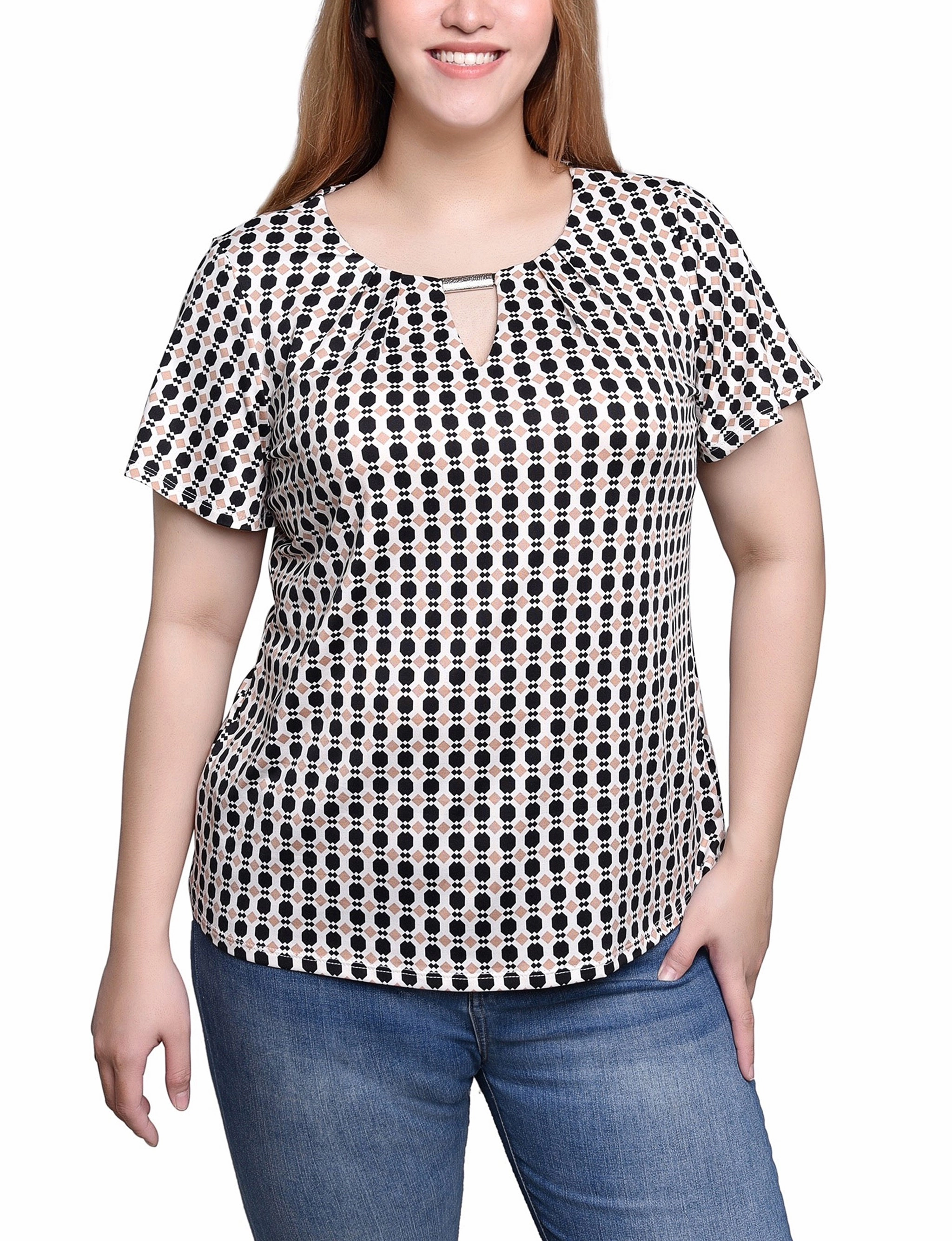 Short Sleeve Top With Hardware Sustainable Fabric Blend