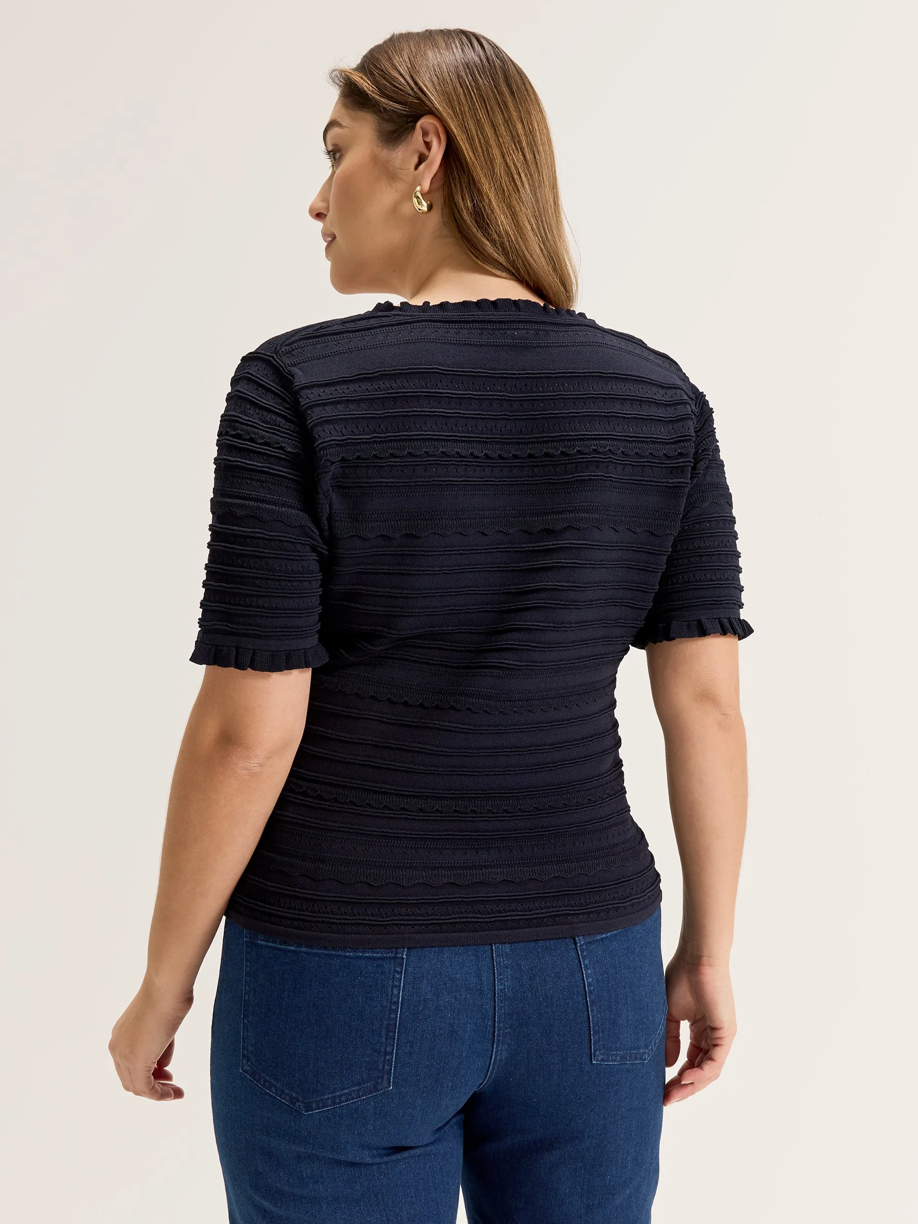 SoftBrushed SeamFree Knitting Le Jardin Knit Top