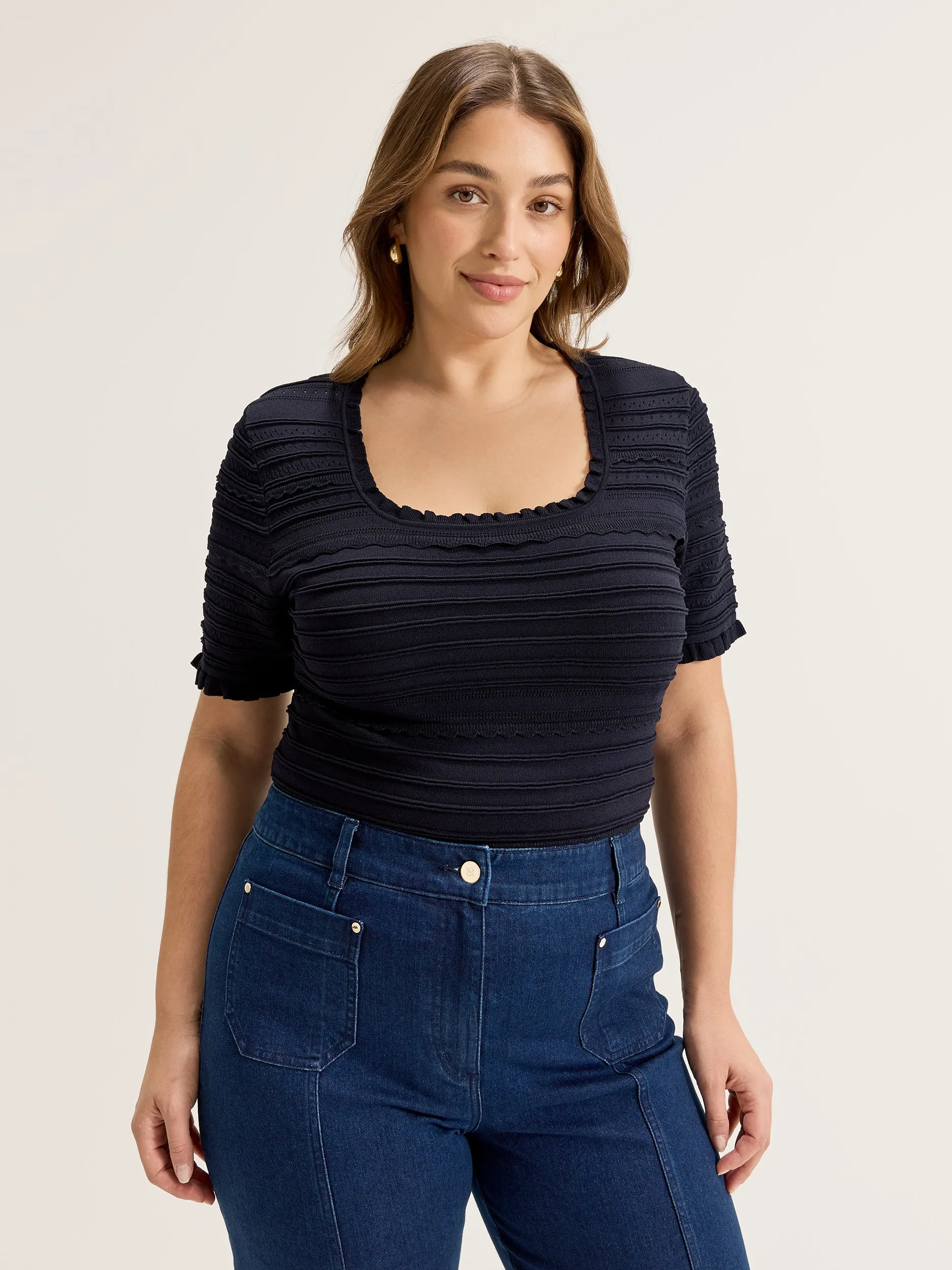 Compression Gradient Le Jardin Knit Top