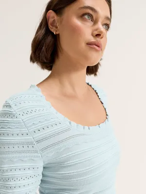 Le Jardin Knit Top Hidden Zipper Pocket Smooth Interior Lining