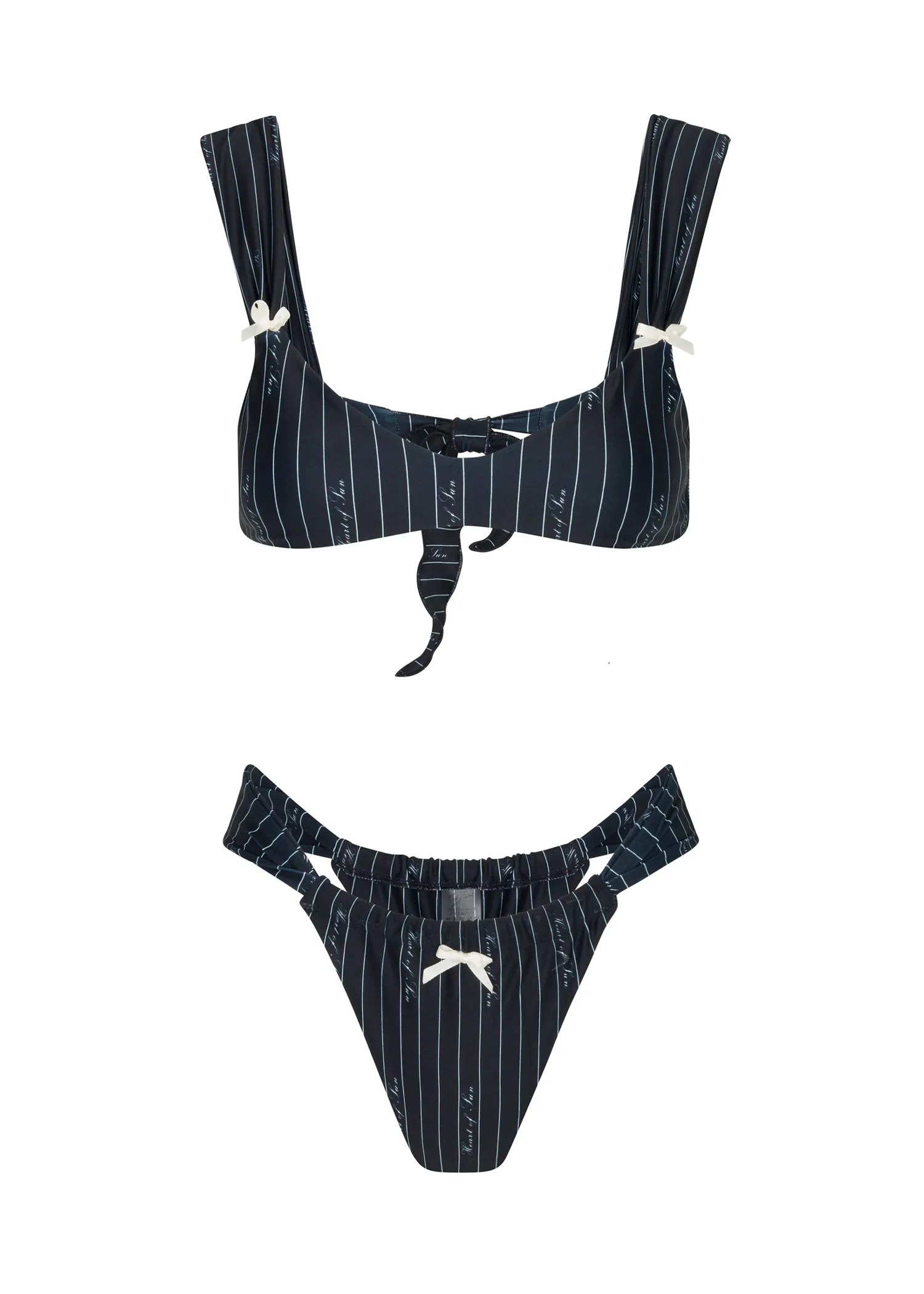 Le Soliel Bikini Top | Pinstripe Soft Touch Texture