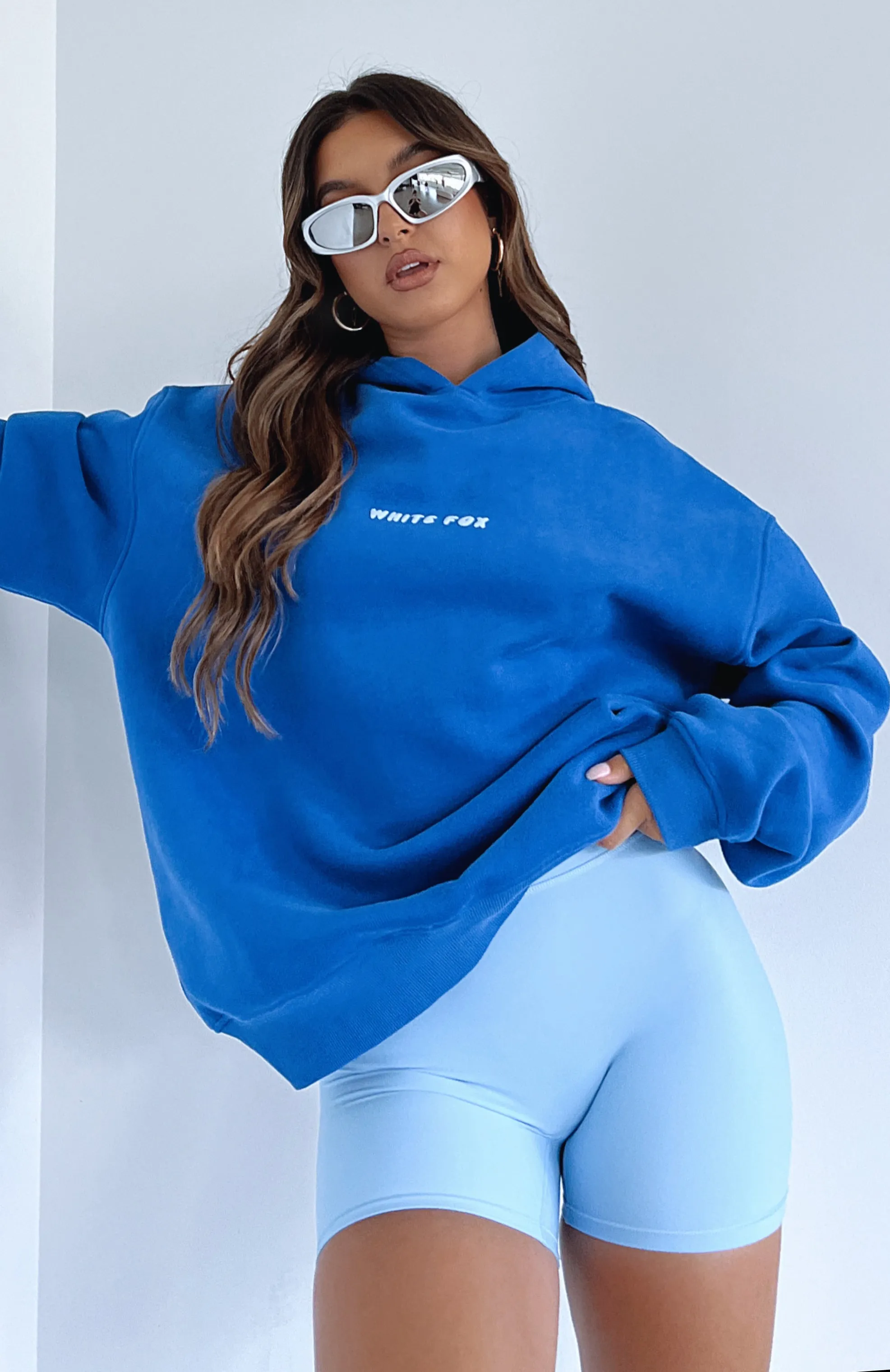 Leisure Series Oversized Hoodie Cobalt Layered Cuff