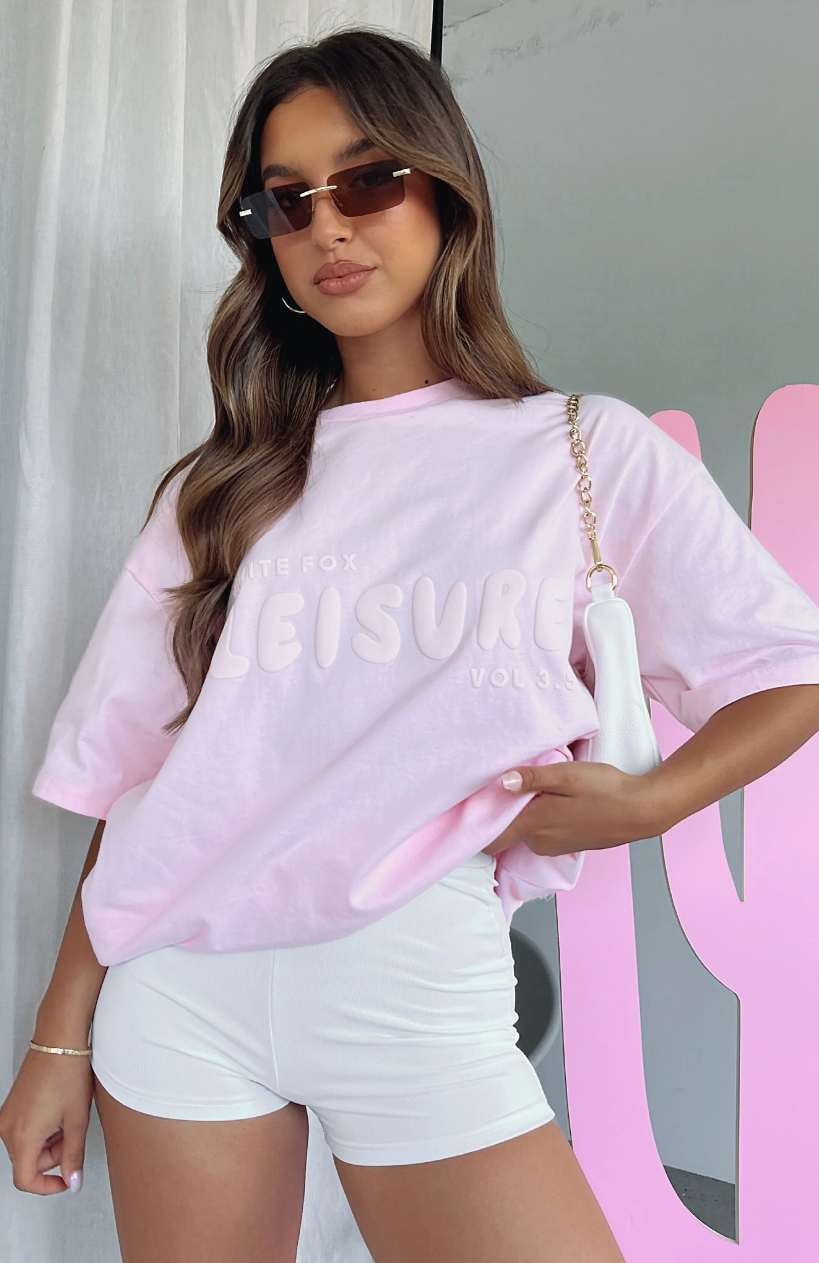 Leisure Series Oversized Tee Posy Distressed Texture
