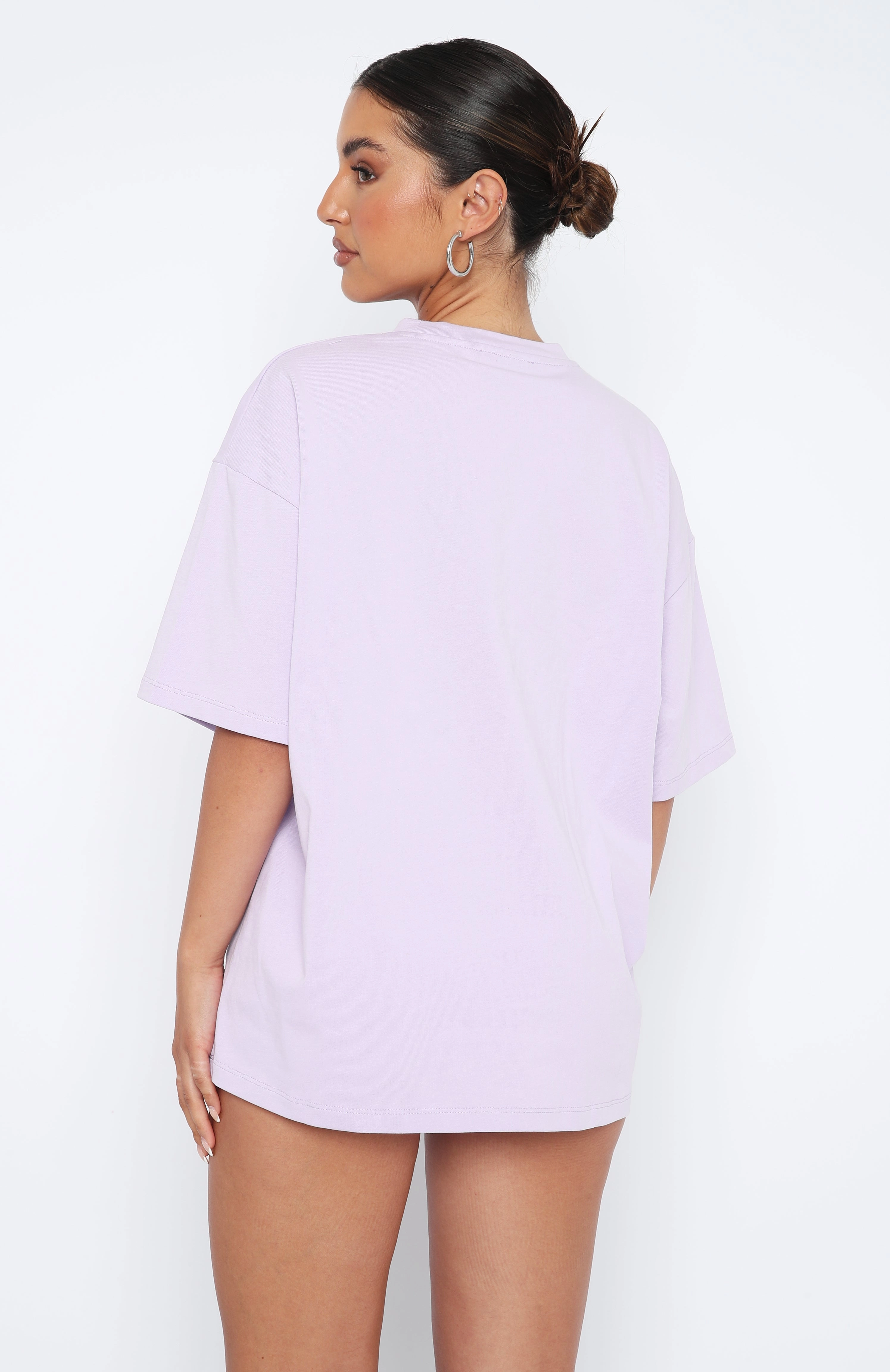 Versatile Comforted Leisure Series Oversized Tee Lavender