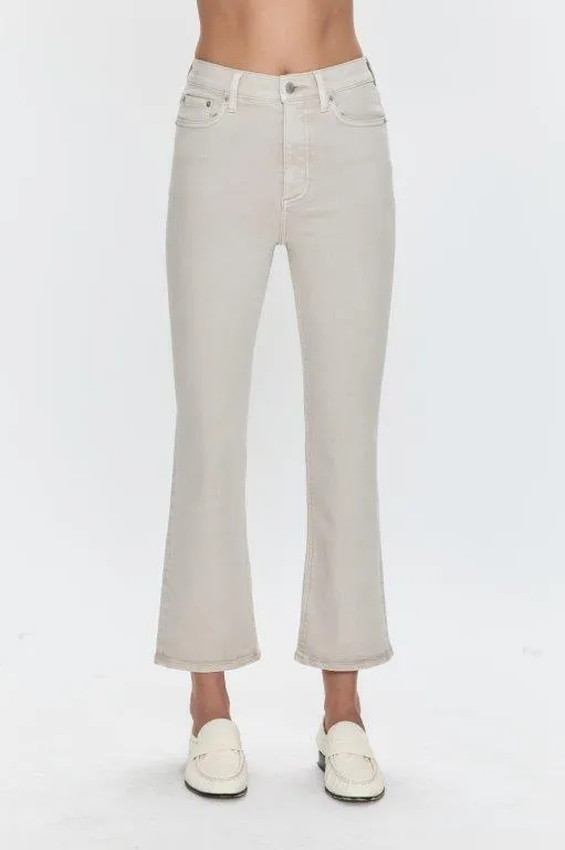 Sleek Look Lennon Crop Boot Jean - Stone