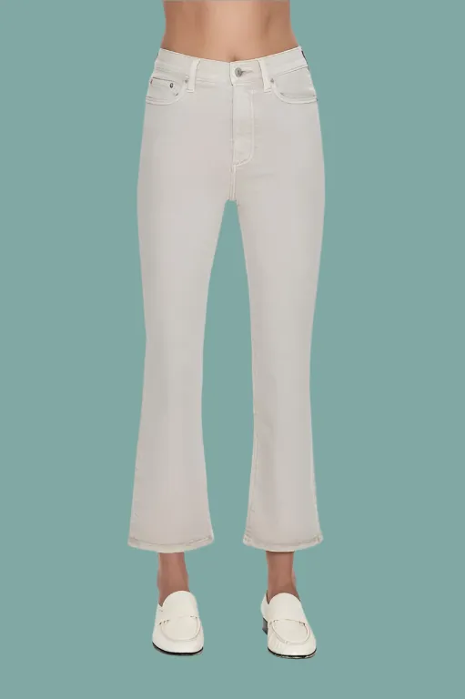 Lennon Crop Boot Jean - Stone Neutral Shade