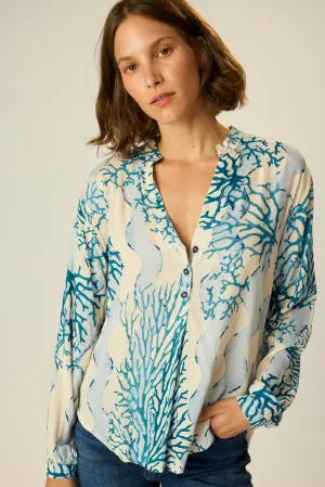 Double Layered Hem Layered Panel Design LESLIE SHIRT