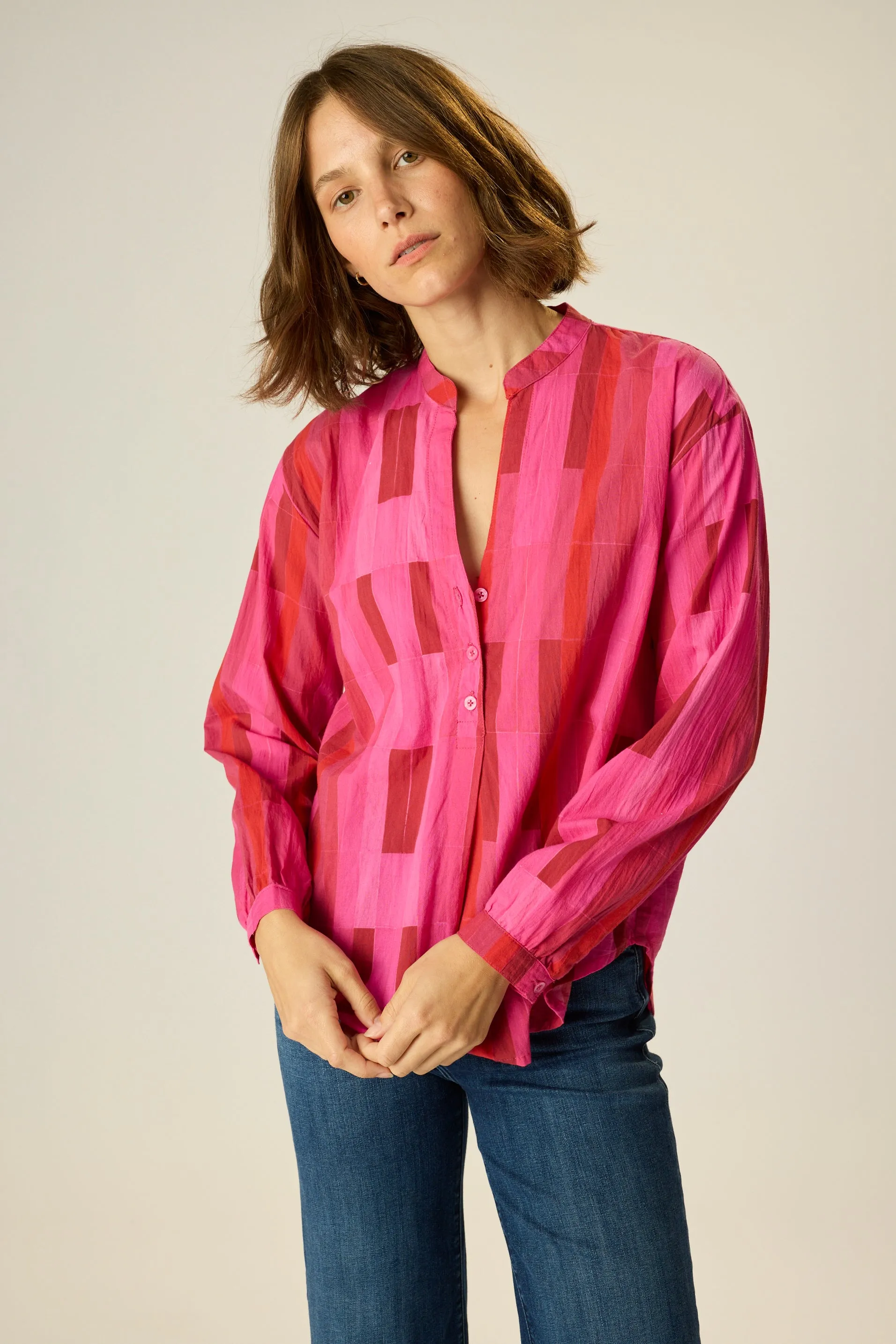 High Neck Design LESLIE SHIRT