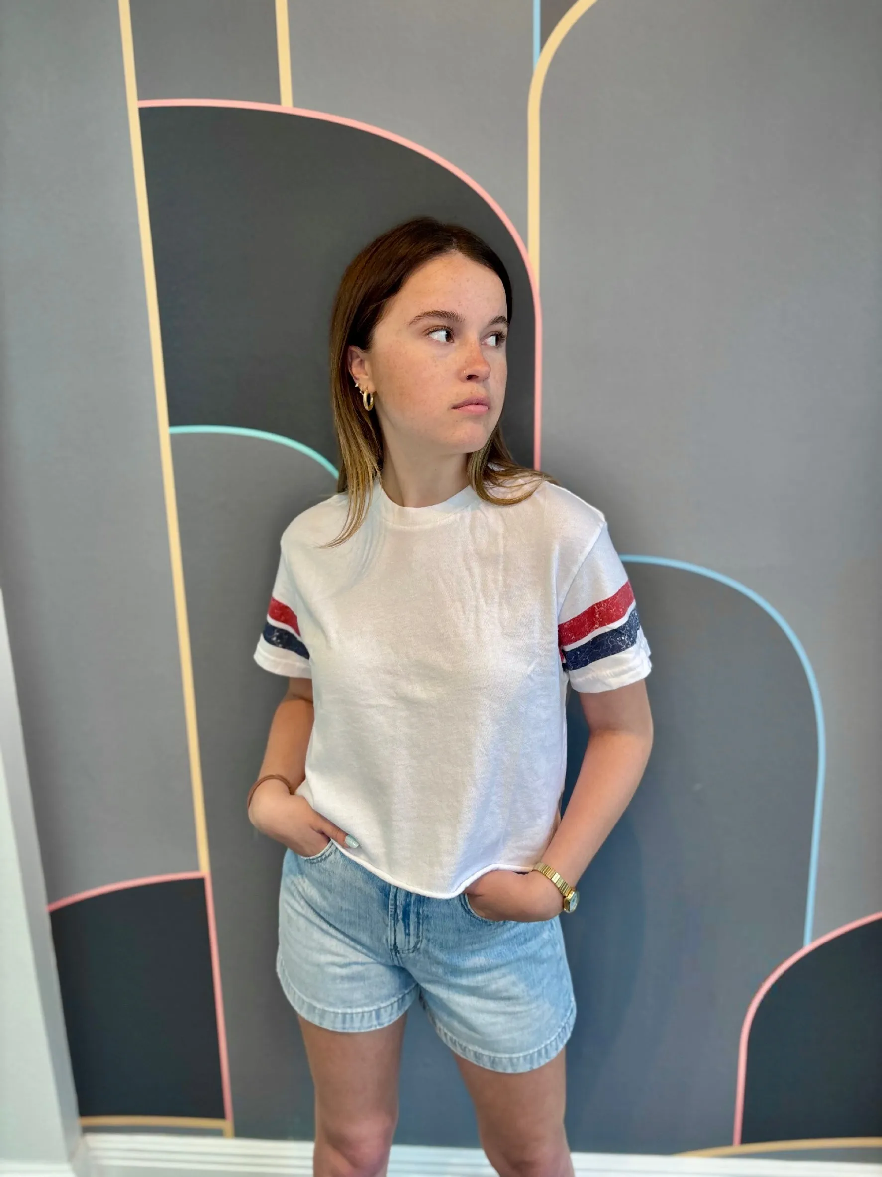 Stylish T-shirt Lexi Short Sleeve Crew Tee