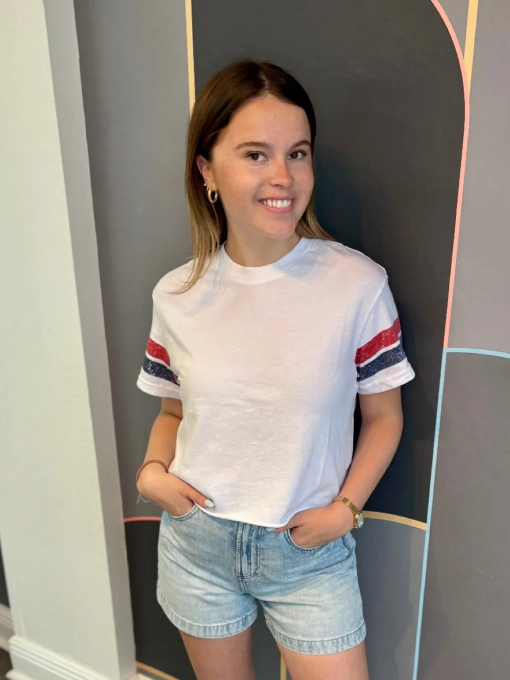 Fashion Statement Snag Resistant Surface Lexi Short Sleeve Crew Tee