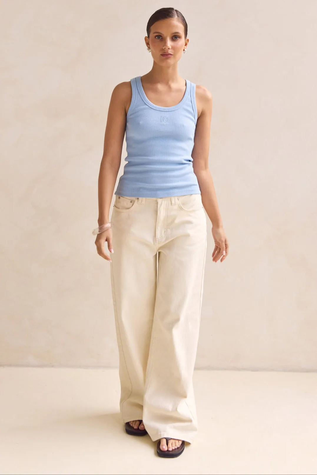 Lexi Signature Tank (Blue) Resilient Fabric Blend Hypoallergenic Textile